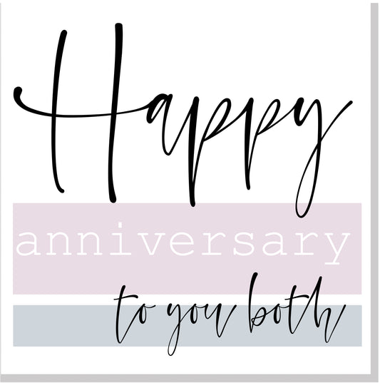 Happy Anniversary to you both pastel square card