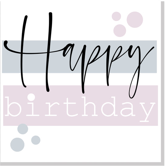 Happy Birthday pastel square card