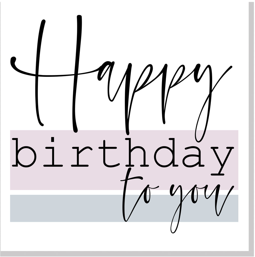 Happy Birthday to you pastel square card