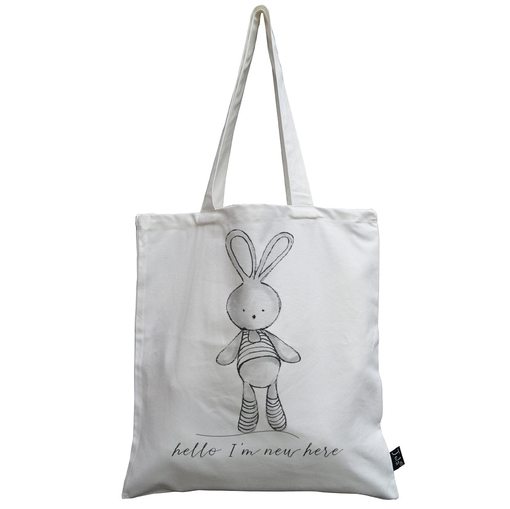 Hello I'm new here baby canvas bag