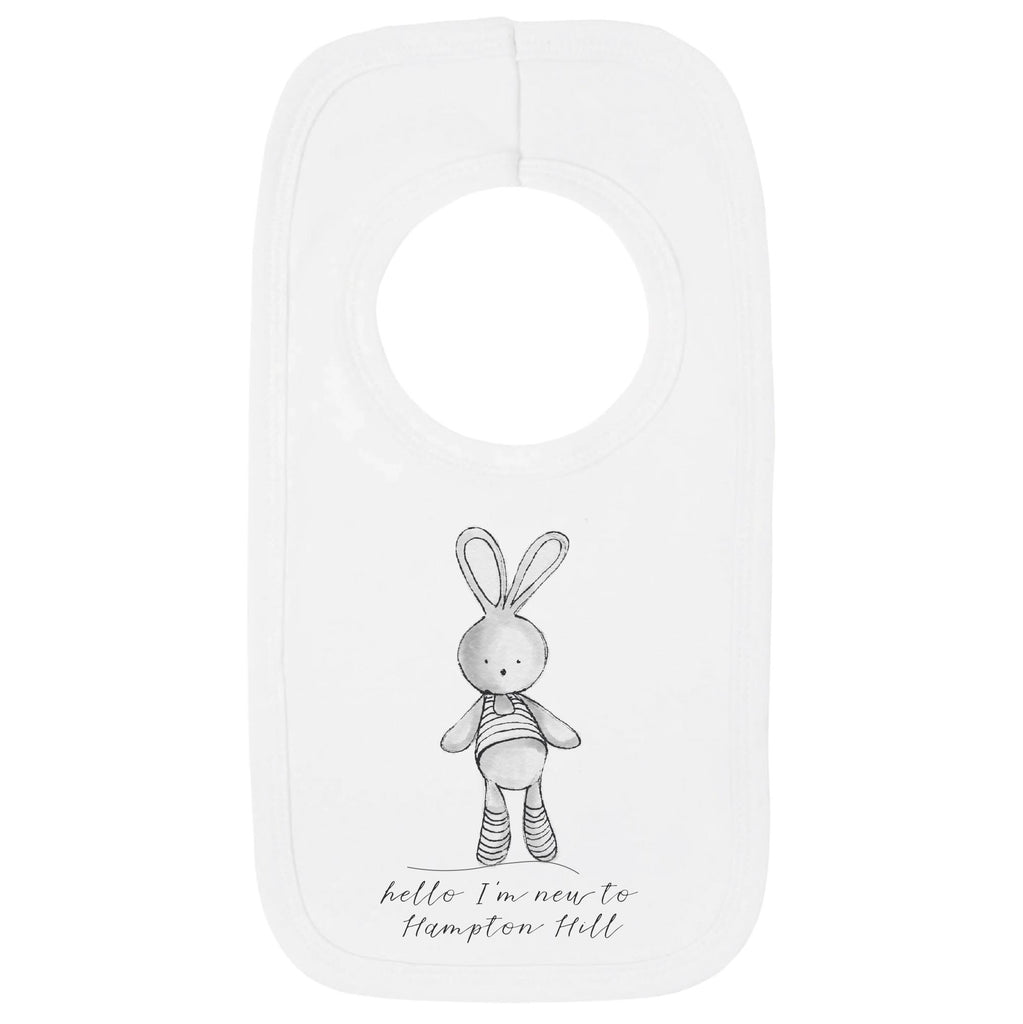 Personalised Hello I'm New Here Bib