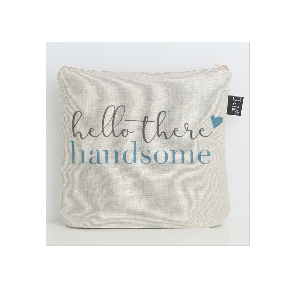Hello there Handsome wash bag blue heart
