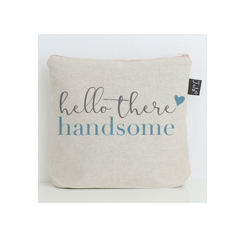 Hello there Handsome wash bag blue heart