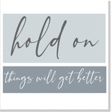 Hold on... square card