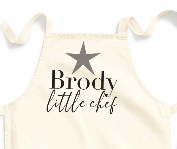 Personalised Little Chef Star Childs Apron