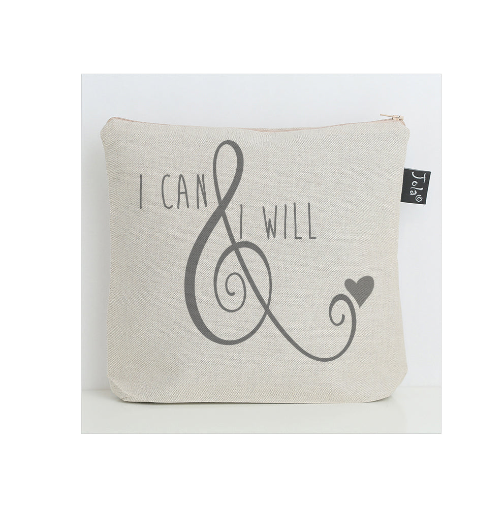 I can & I will ampersand washbag