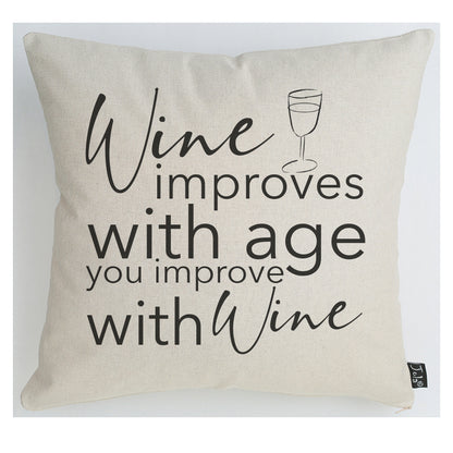 Improve with wine cushion - Jola Designs