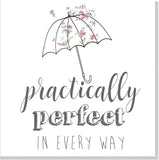 Balloon Floral practically perfect floral square card