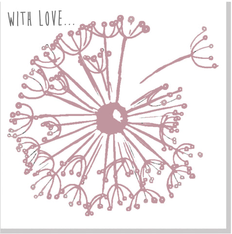 With love Dandelion card