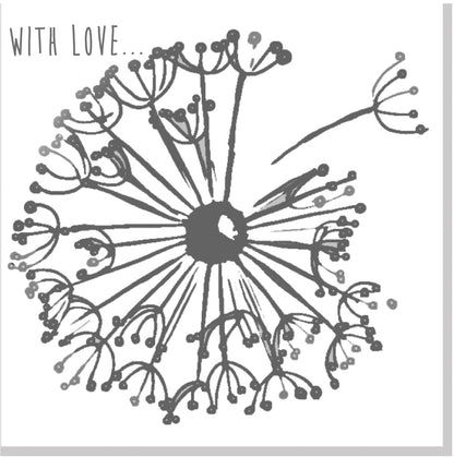 With love Dandelion card
