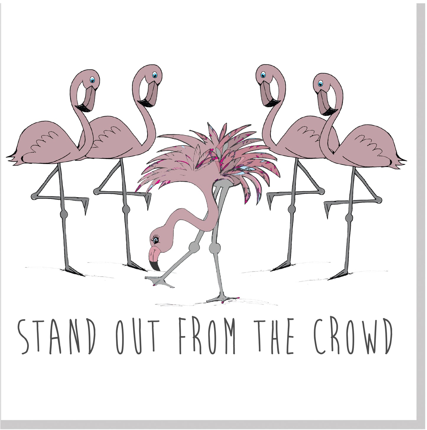 Stand out from the crowd square card