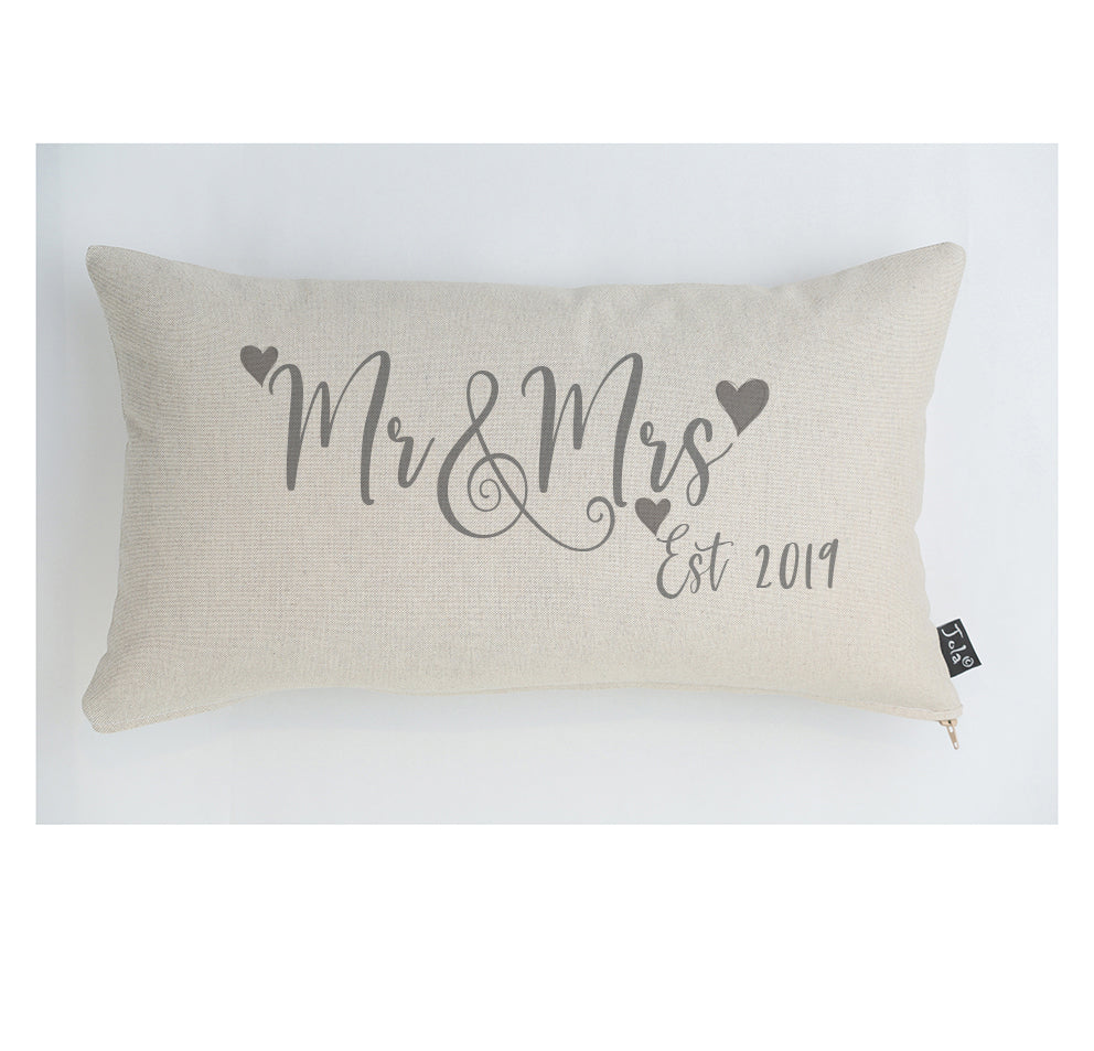 Mr Mrs Est. 2019 Cushion Jola Designs