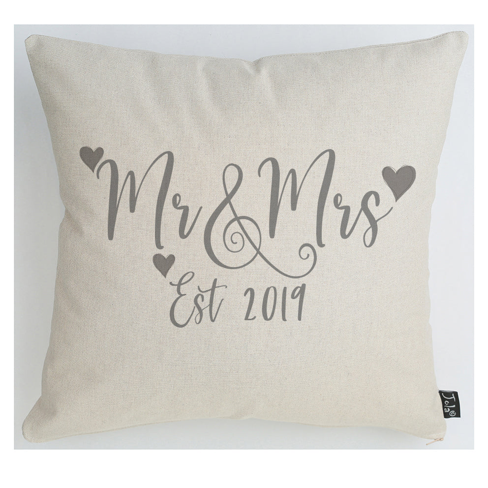 Mr & Mrs  Est. 2019 Cushion
