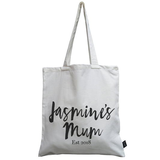 Personalised Mum est canvas bag