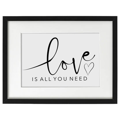 Framed Art - All you need is Love