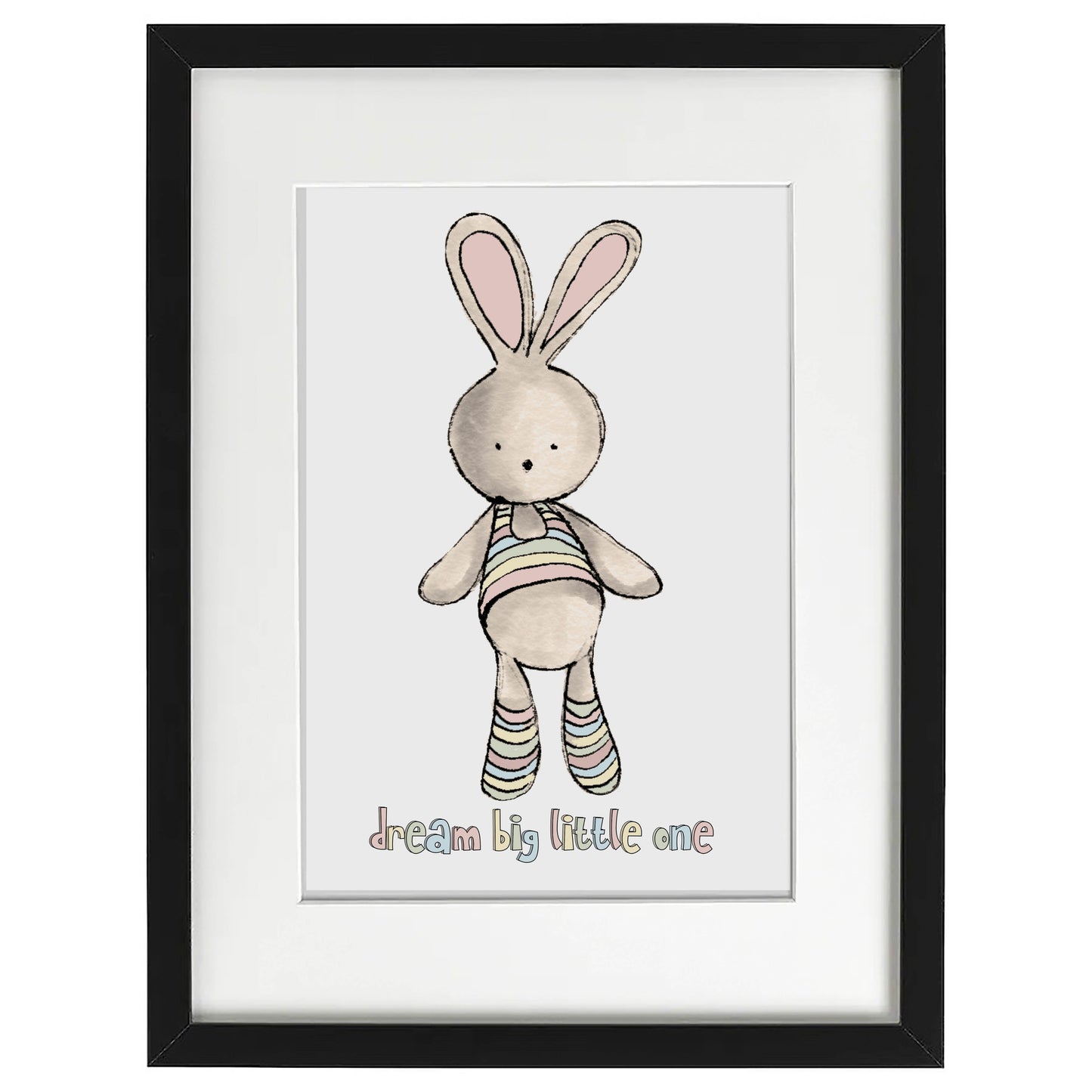 Framed Art - Dream Big Little One Bunny