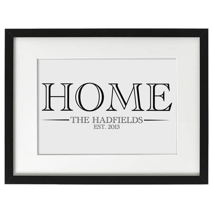 Framed Art - Personalised HOME