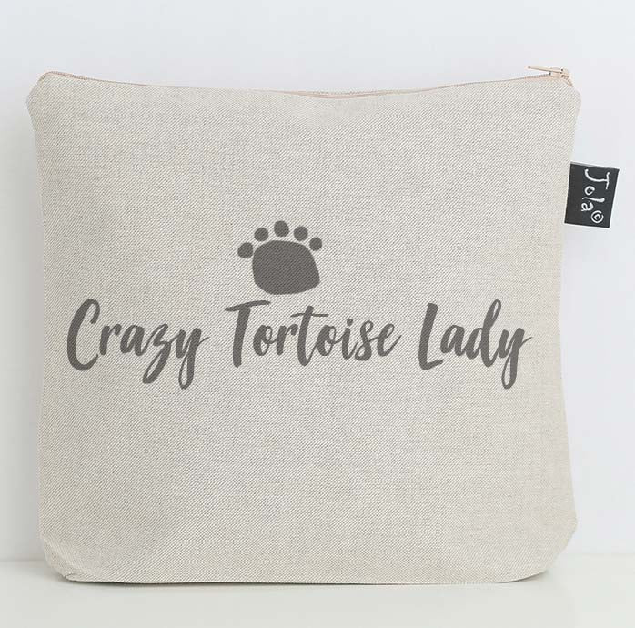 Crazy Tortoise Lady wash bag