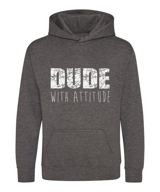 Cotton Toddler Hoodie 'Dude with Attitude'