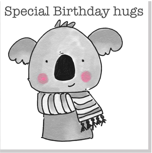 Koala Special Birthday hugs square card