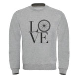 Cotton Sweatshirt Love Bike Wheel