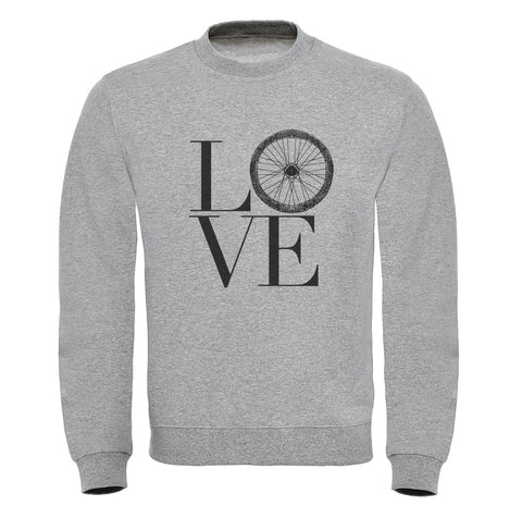Cotton Sweatshirt Love Bike Wheel