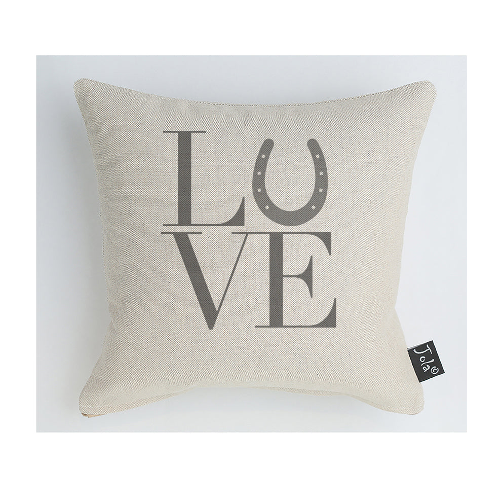 Love Horseshoe grey Cushion