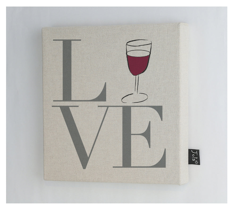 Love wine canvas frame