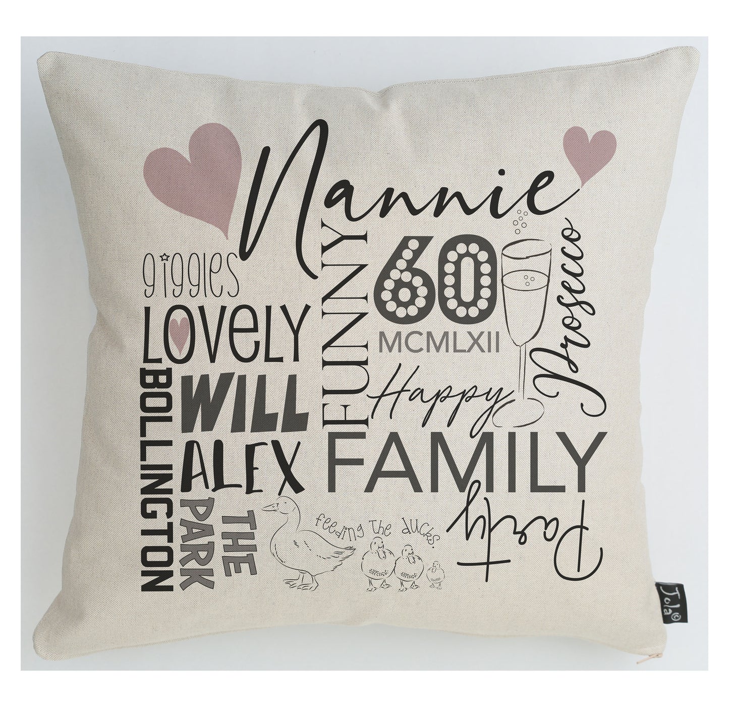 Personalised Typography Cushion