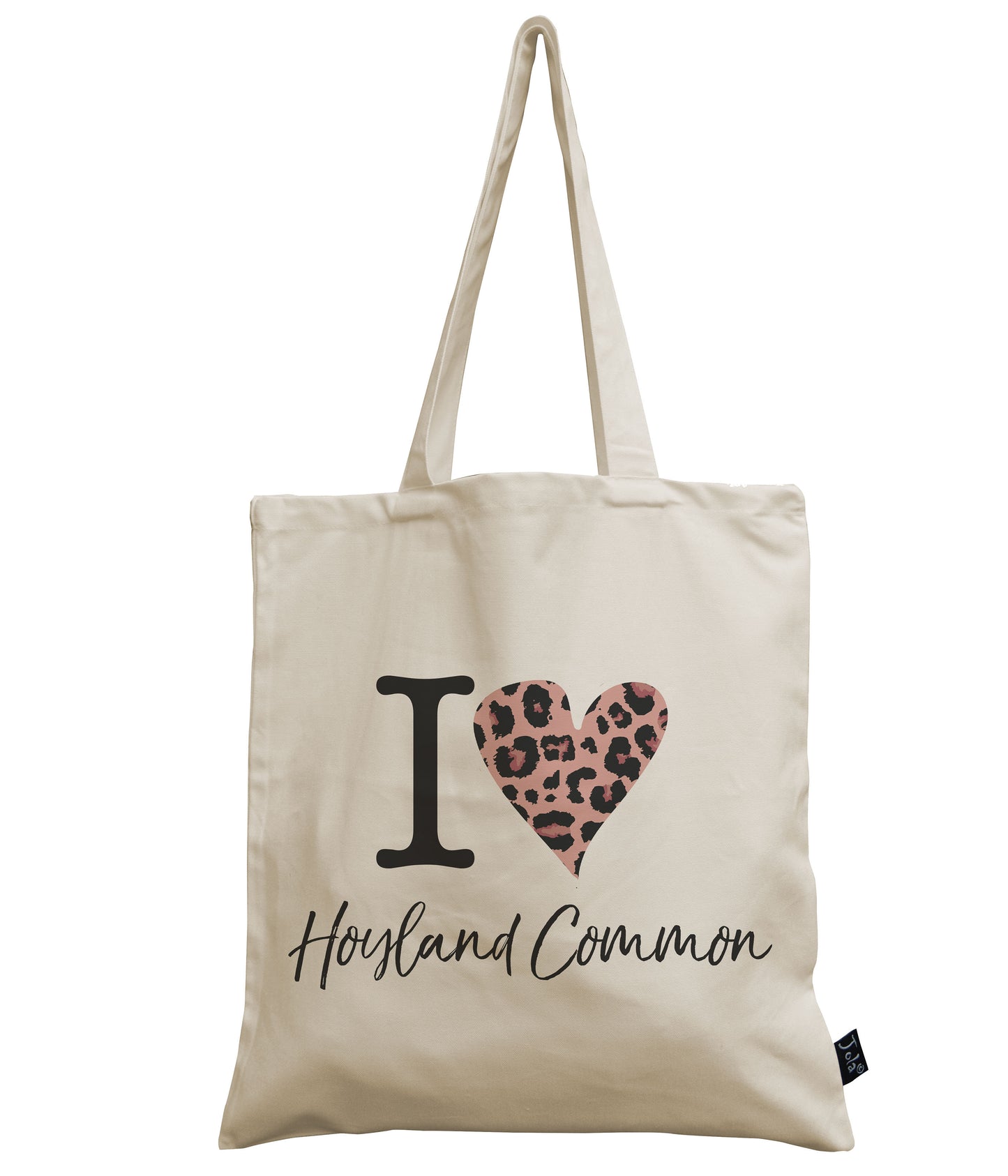Personalised City Leopard Heart canvas bag