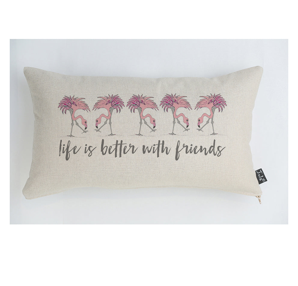 Flamingo Friends cushion