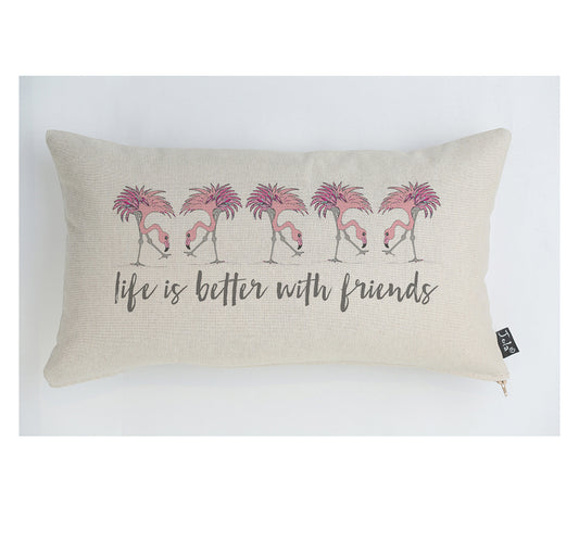 Flamingo Friends cushion