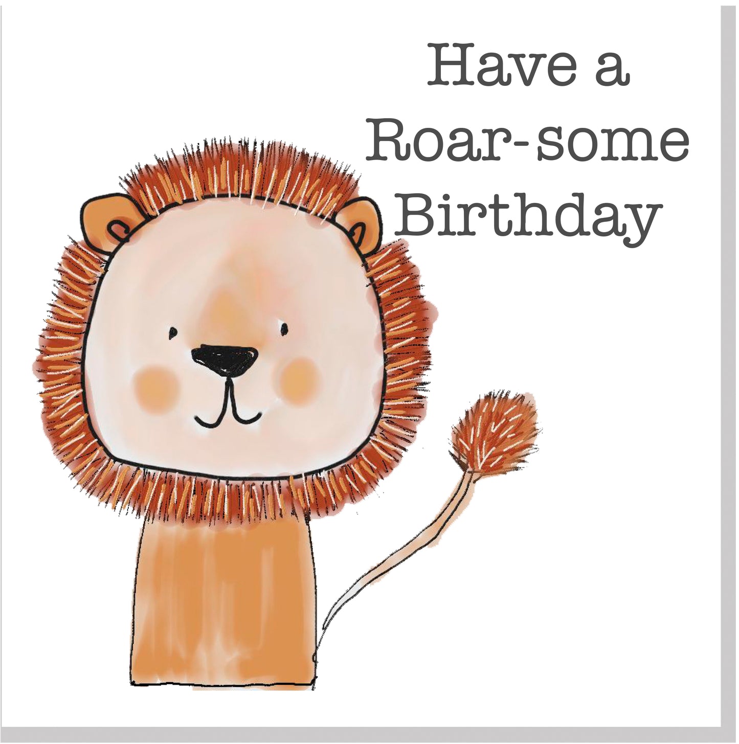 Have a Roar-some Birthday Lion square card