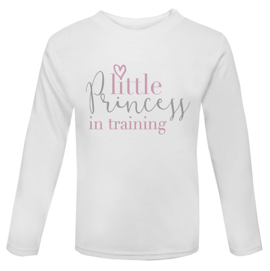 Little princess in training long sleeve Toddler T Shirt