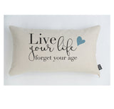 Live your life blue hearts Cushion