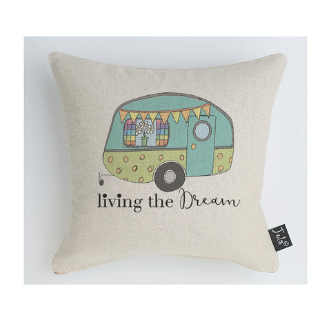 Living the Dream caravan cushion
