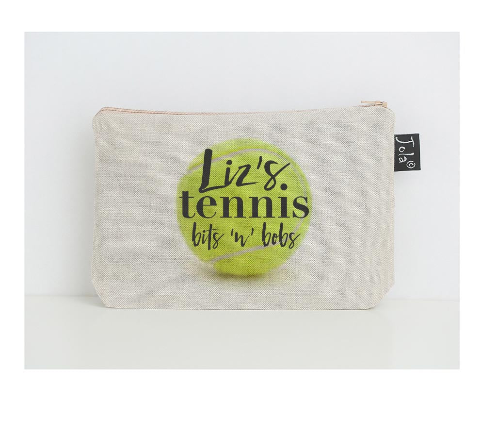 Personalised Tennis small make up bag
