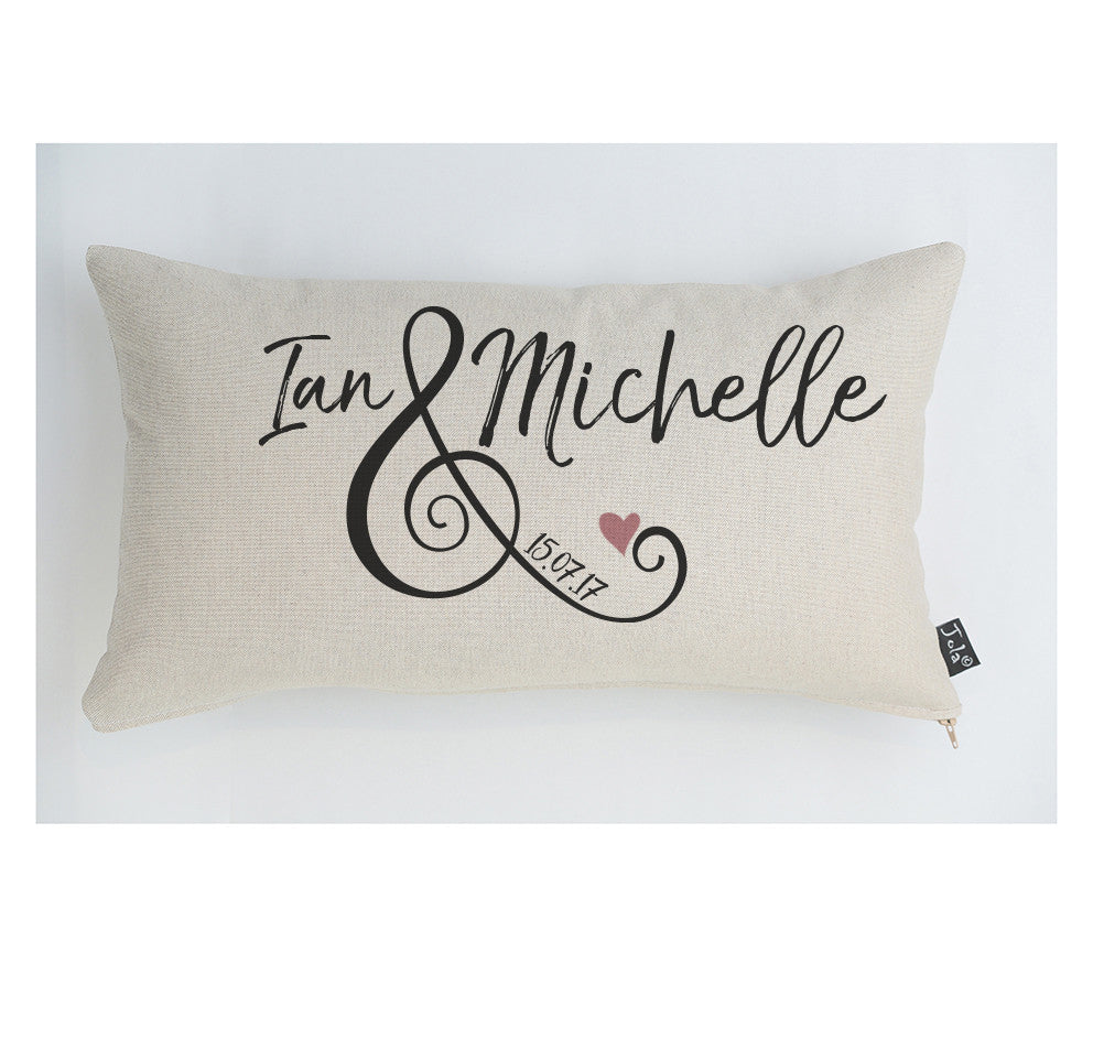 Personalised Wedding Ampersand cushion