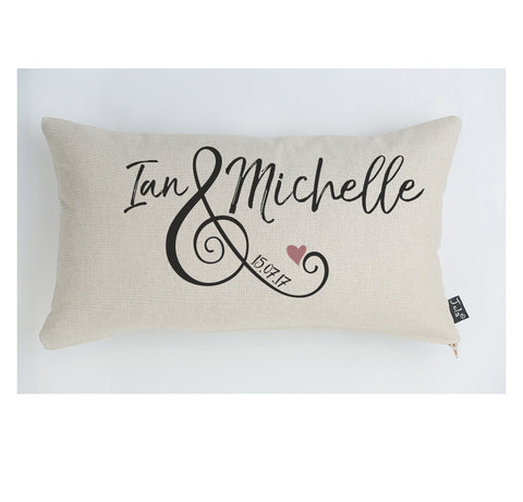 Personalised Wedding Ampersand cushion