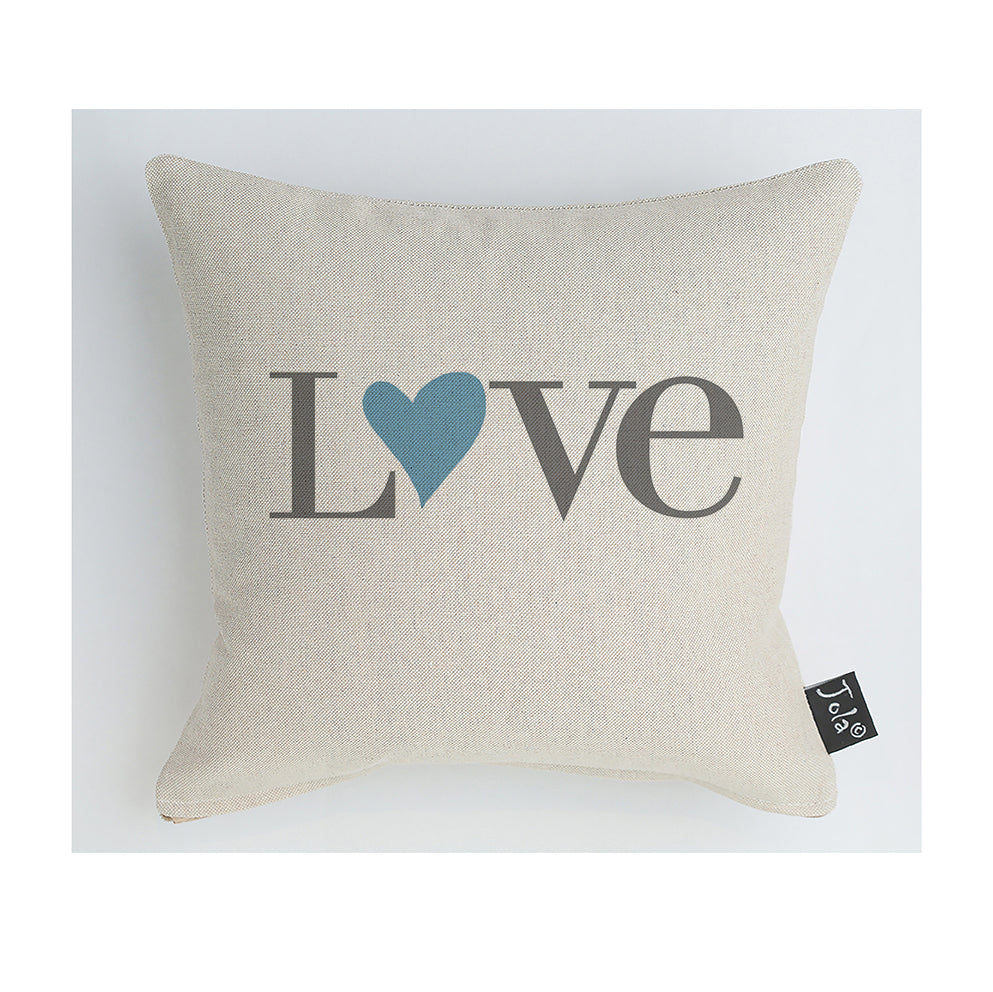 Love cushion blue heart