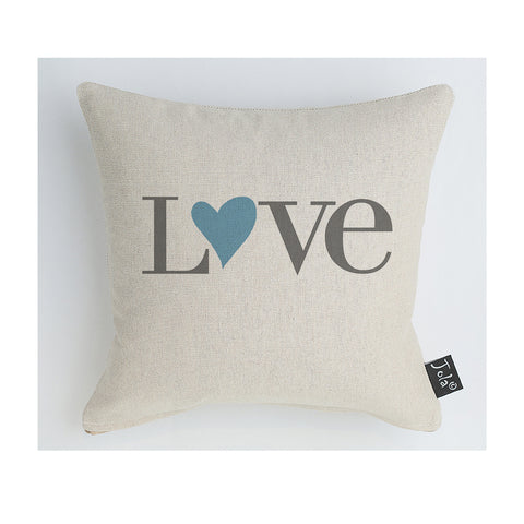 Love cushion blue heart