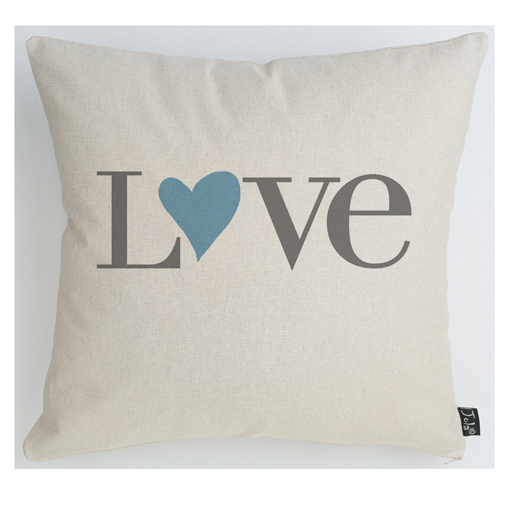 Love cushion blue heart