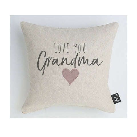 Love you Personalised Blush heart cushion
