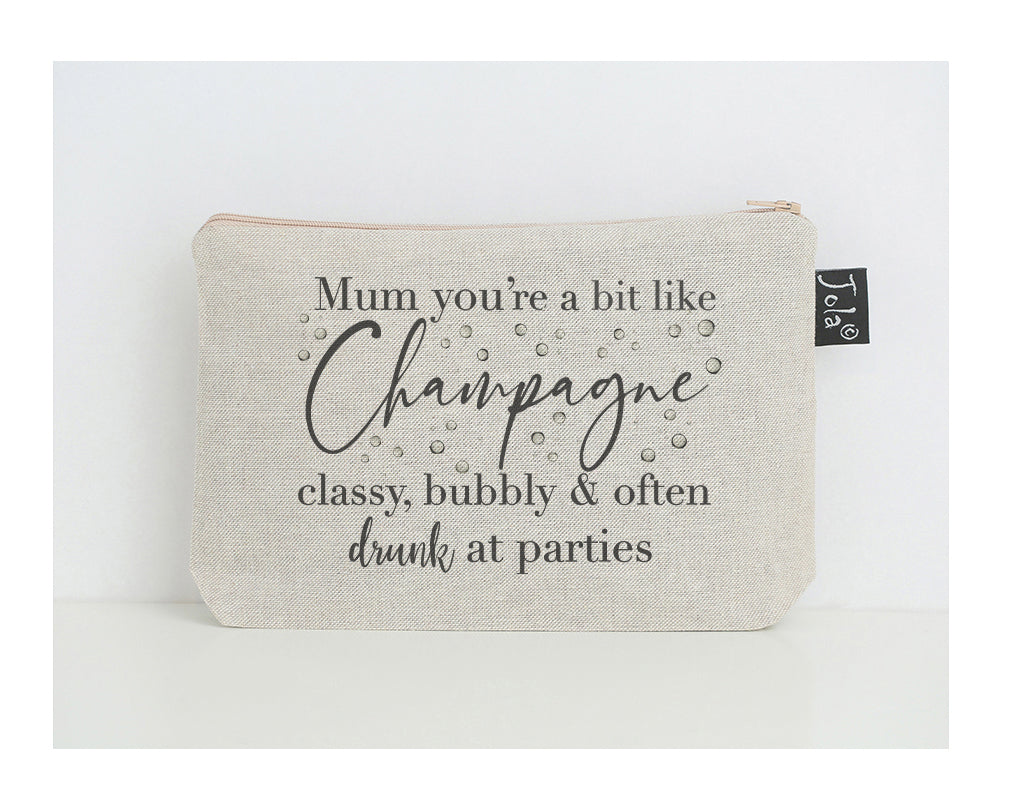 Mum Champagne classy small makeup bag