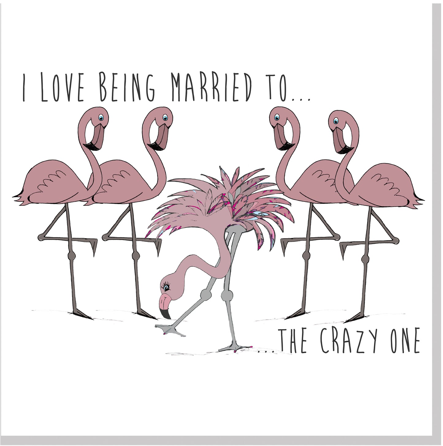 Married to the Crazy One square card