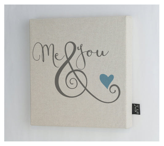 Me & You ampersand Canvas frame