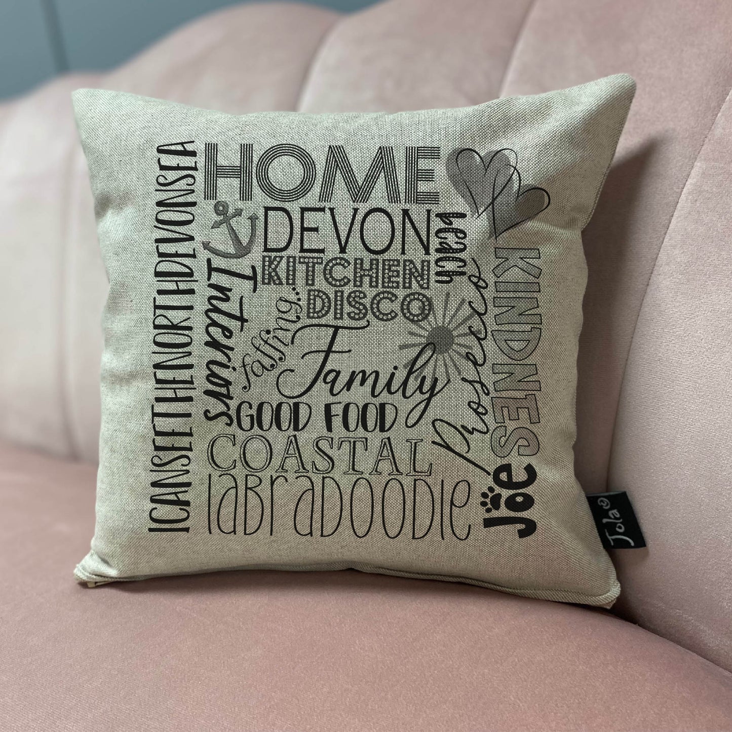 Personalised Typography Cushion
