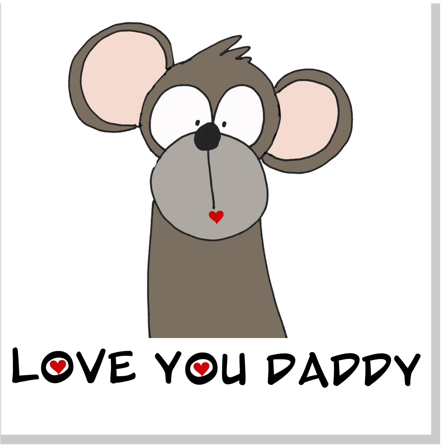 Love you Daddy Monkey square card