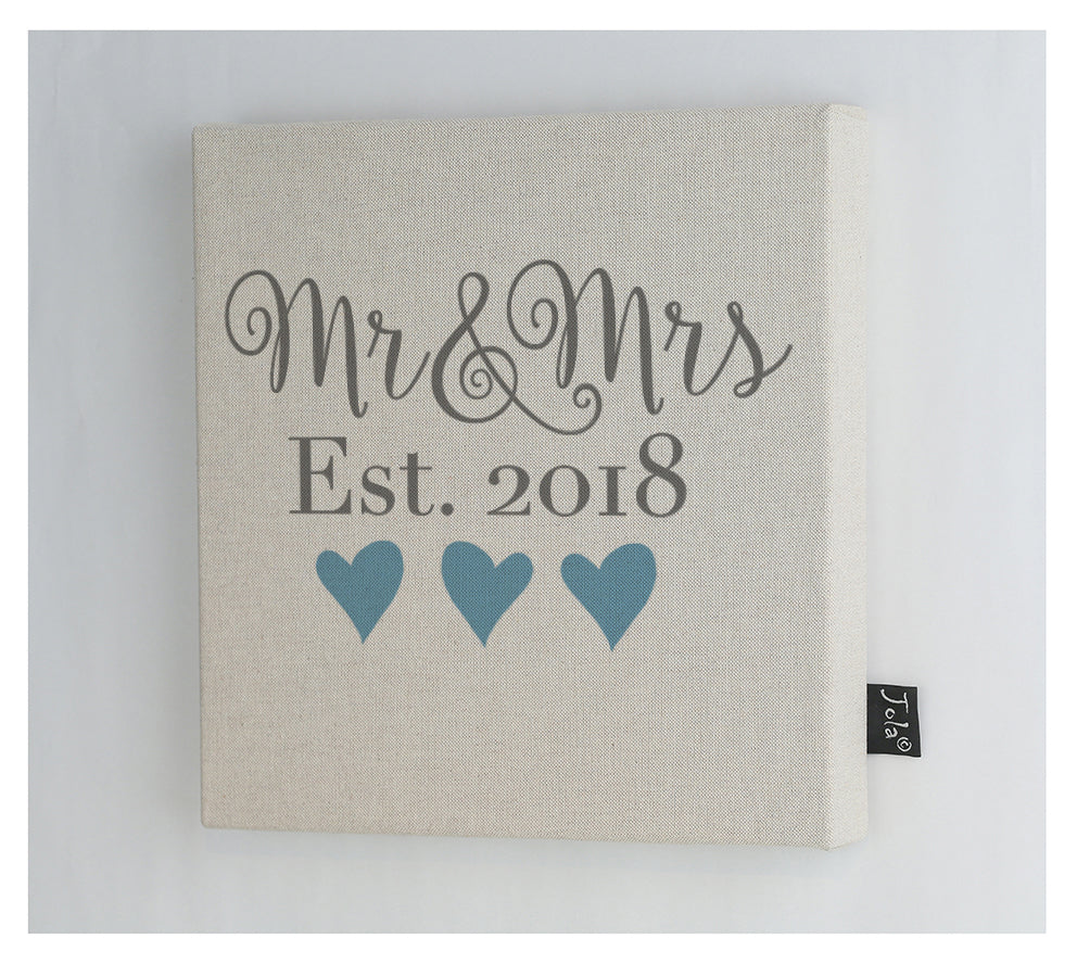 Mr & Mrs Wedding canvas Frame