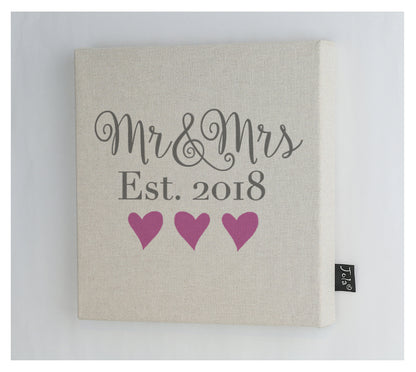 Mr & Mrs Wedding canvas Frame